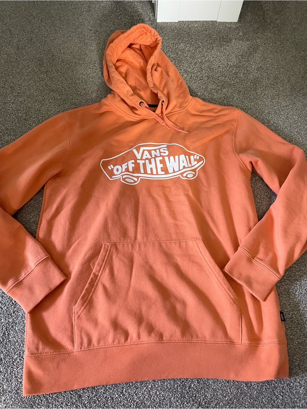 Vans Orange 'Off The Wall' Pullover Hoodie